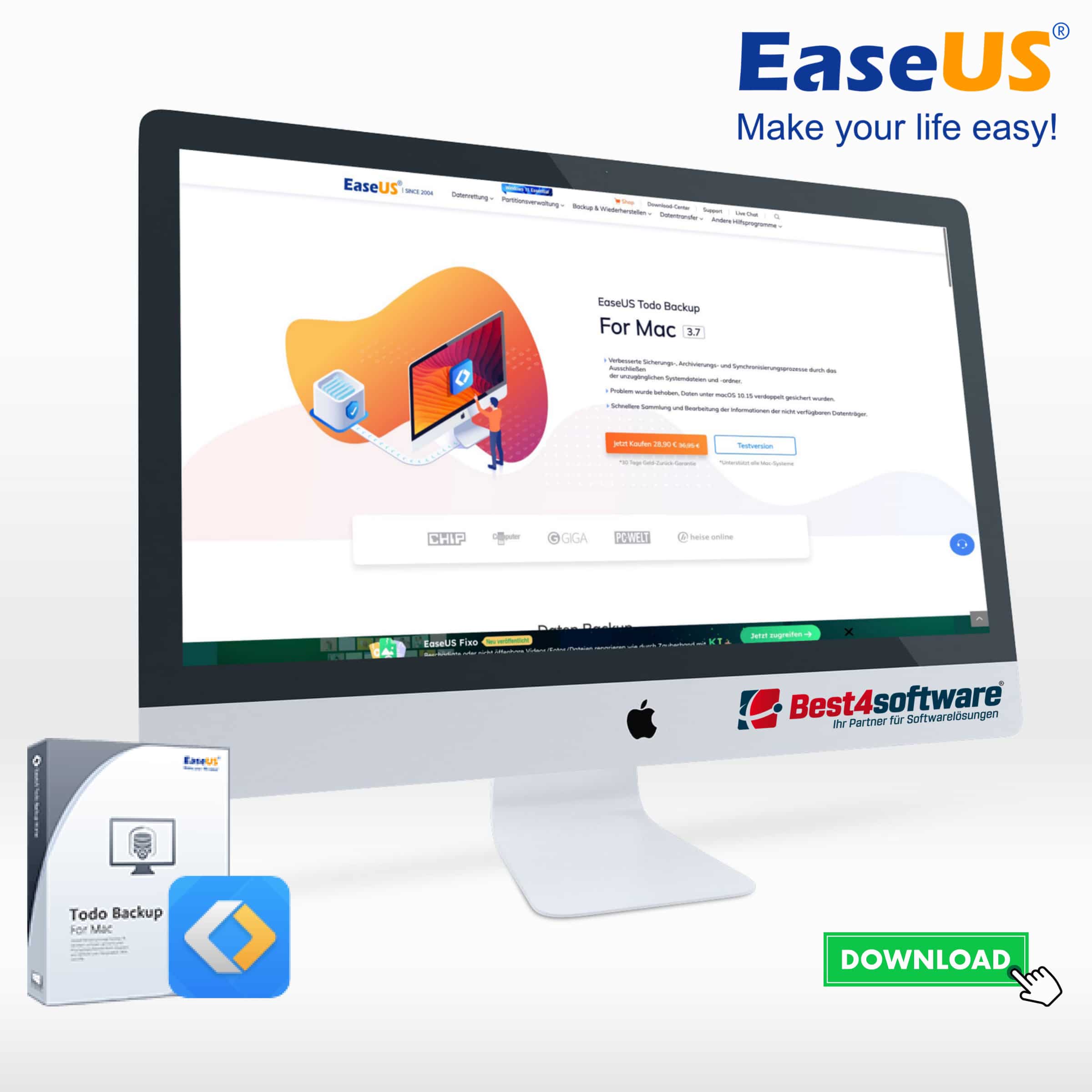 Best4software EaseUS Todo Backup for Mac EUSTBMAV 26 Backup und Wiederherstellen