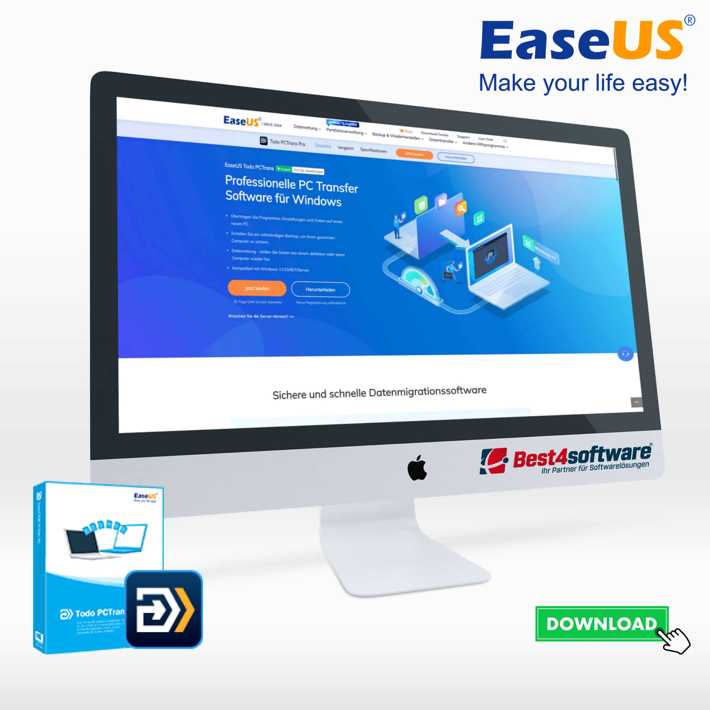 Best4software EaseUS Todo PCTrans Pro EUSTPCTPAV 39 Datenübertragung