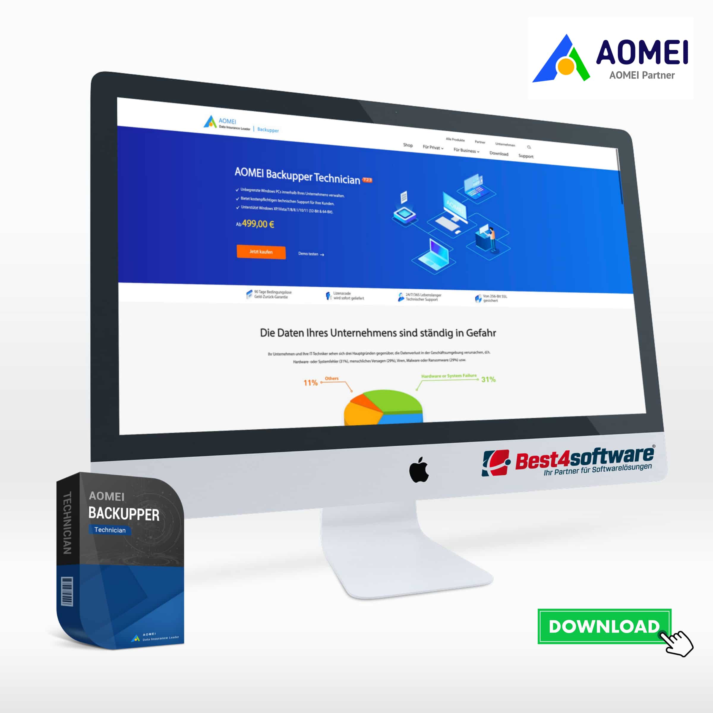 Best4software AOMEI Backupper Technician Edition AOBTEA 189 Backup und Wiederherstellen
