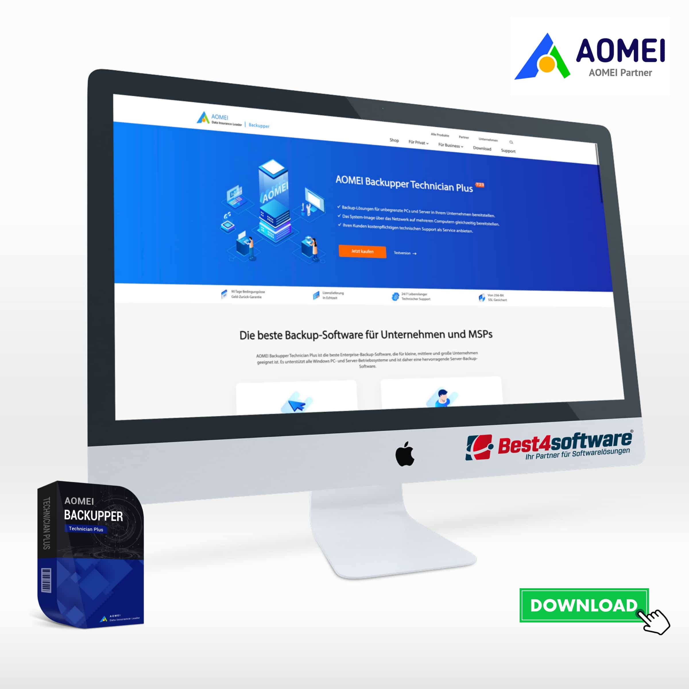 Best4software AOMEI Backupper Technician Plus Edition AOBTPEA 329 Backup und Wiederherstellen