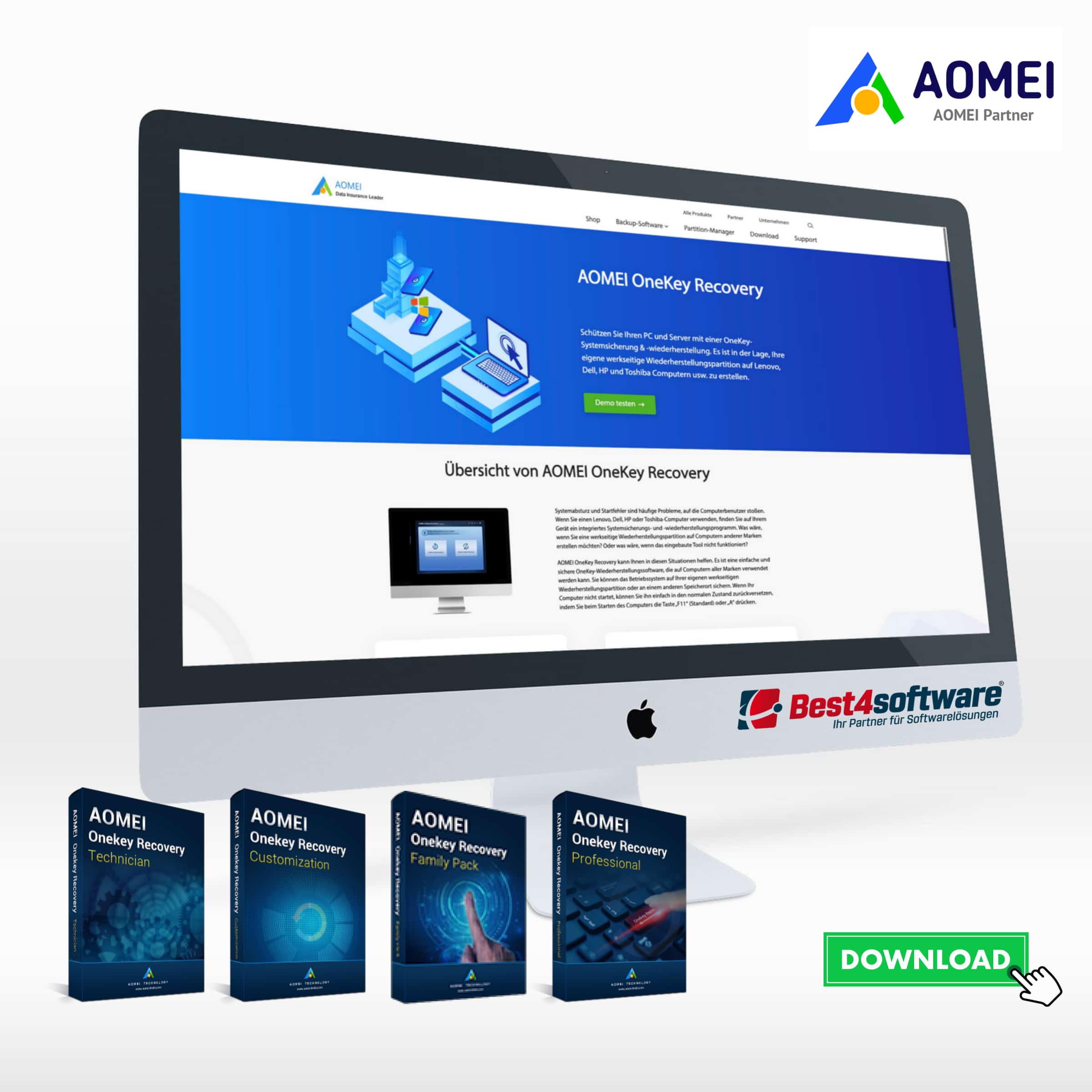 Best4software AOMEI Onekey Recovery AOORPRO 34 Backup und Wiederherstellen