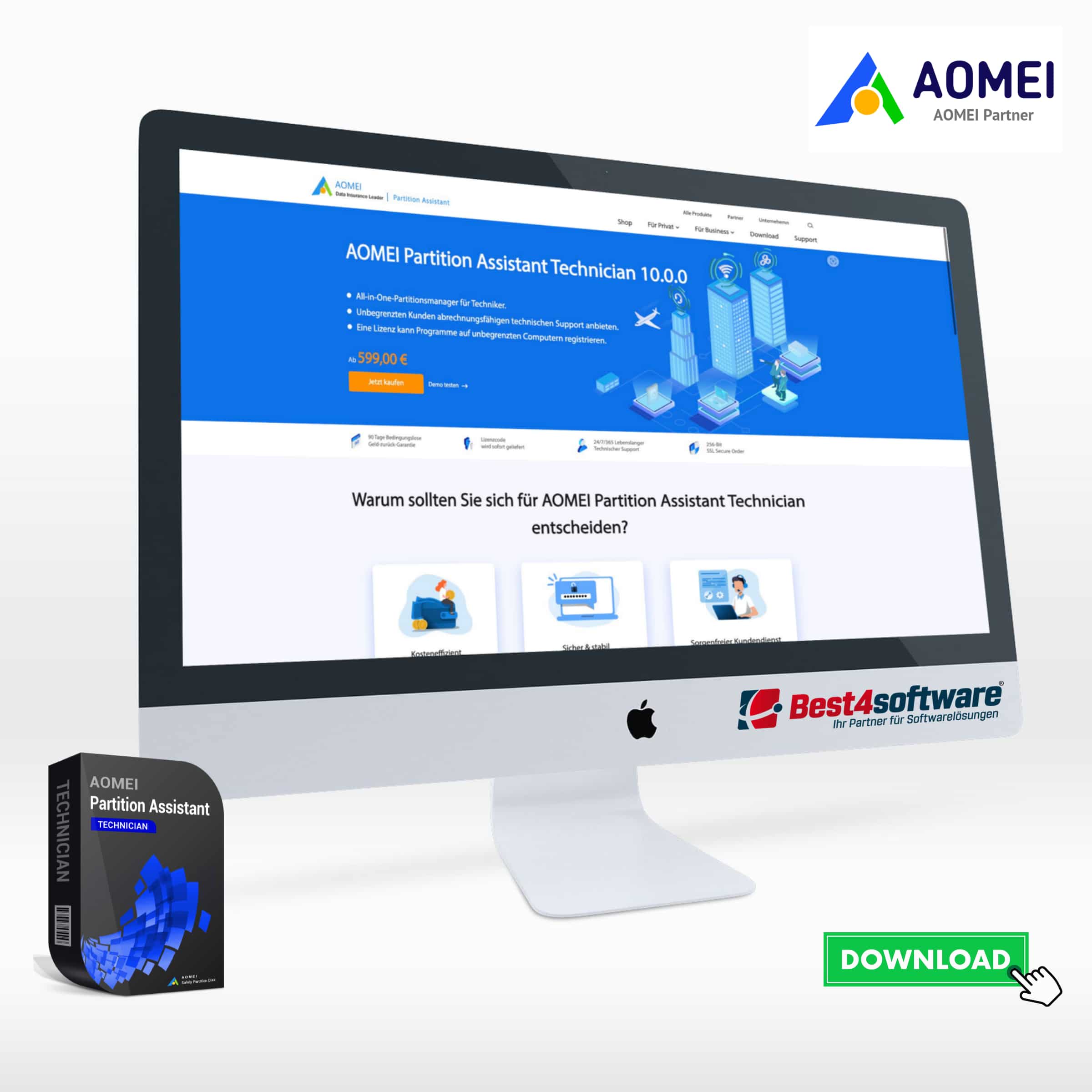 Best4software AOMEI Partition Assistant Technician Edition AOPATECA 279 Partitions Manager