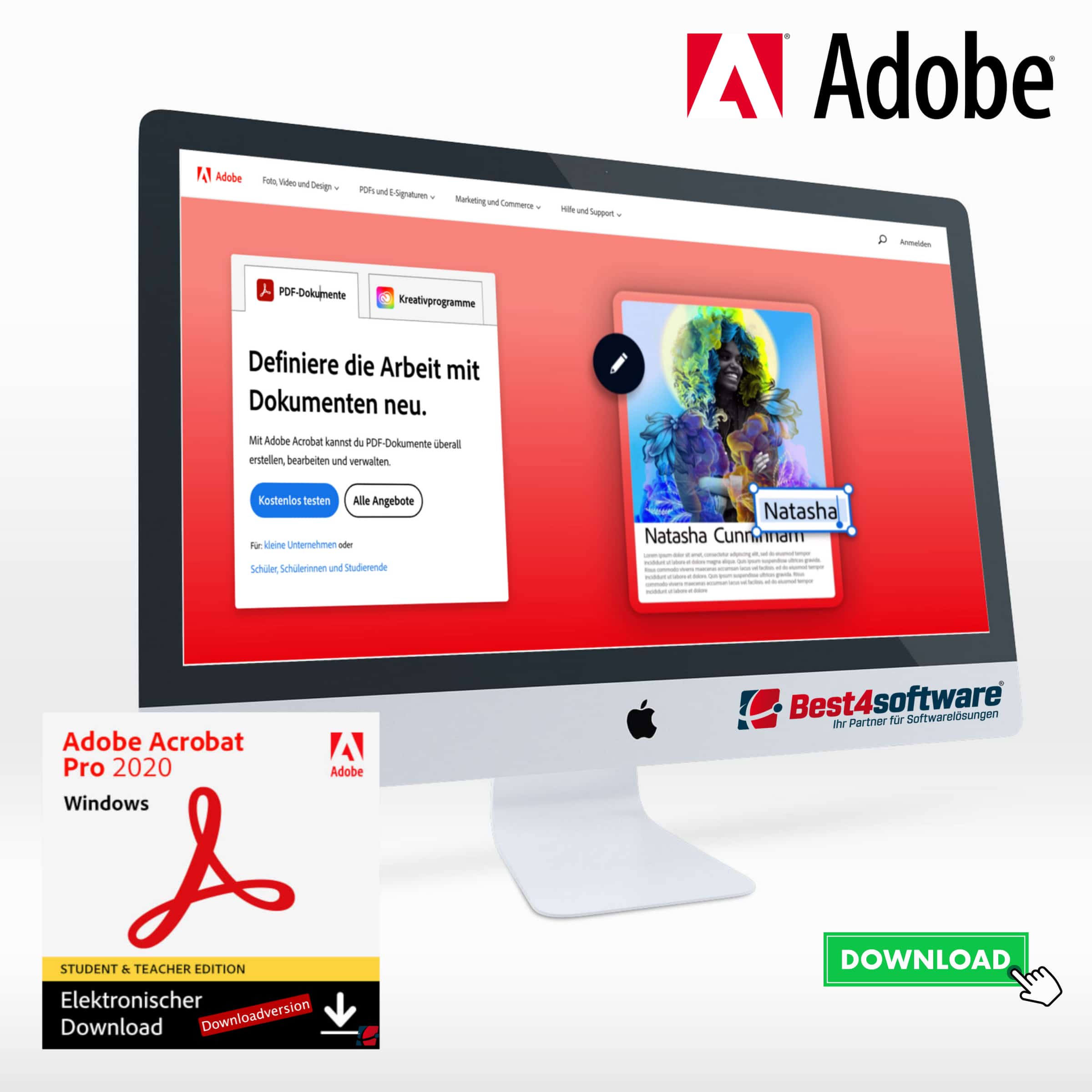 Best4software Adobe Acrobat Pro 2020 WIN Education 109.99 € 65312080 Bürosoftware