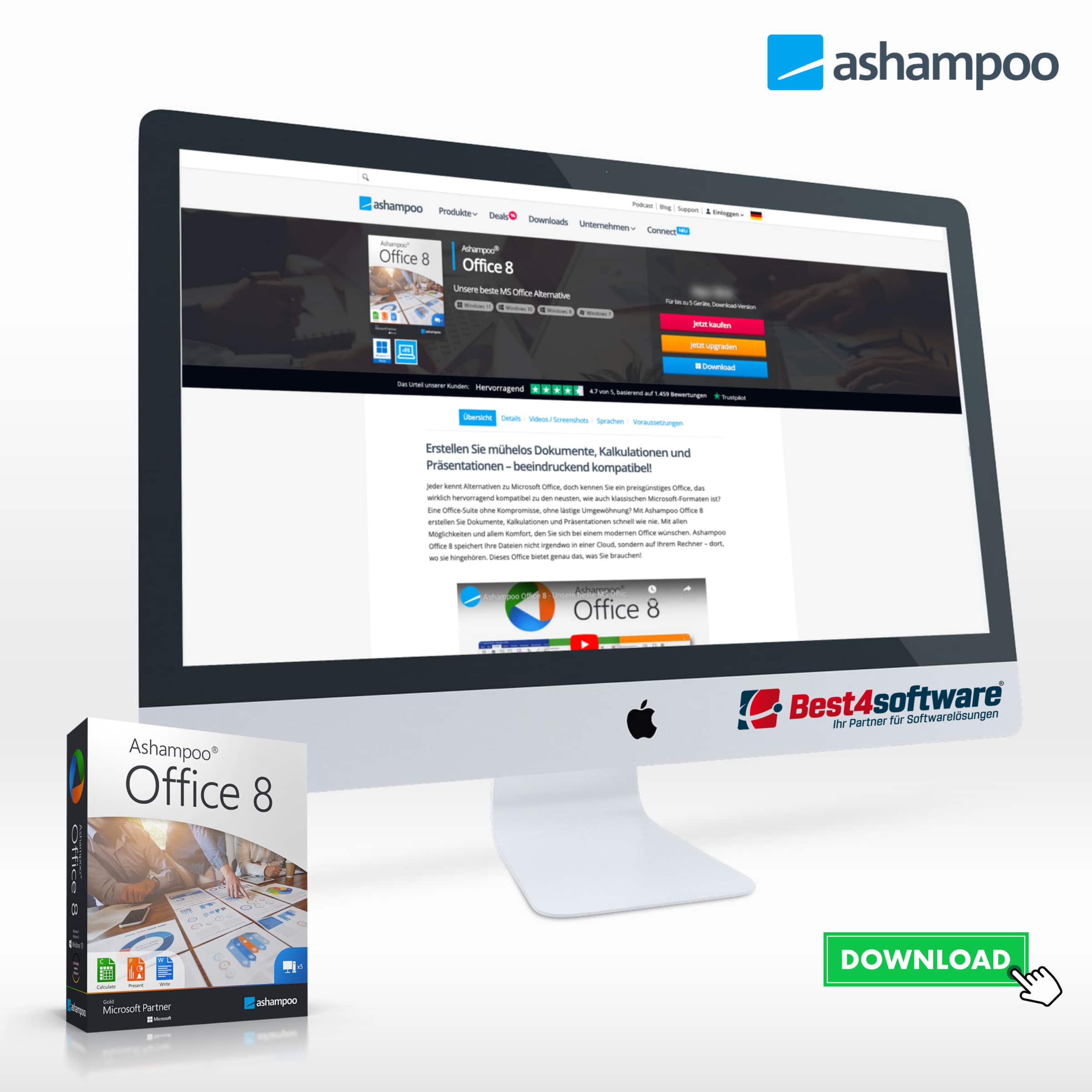 Best4software Ashampoo Office 8 ASHOFF8 18 Bürosoftware