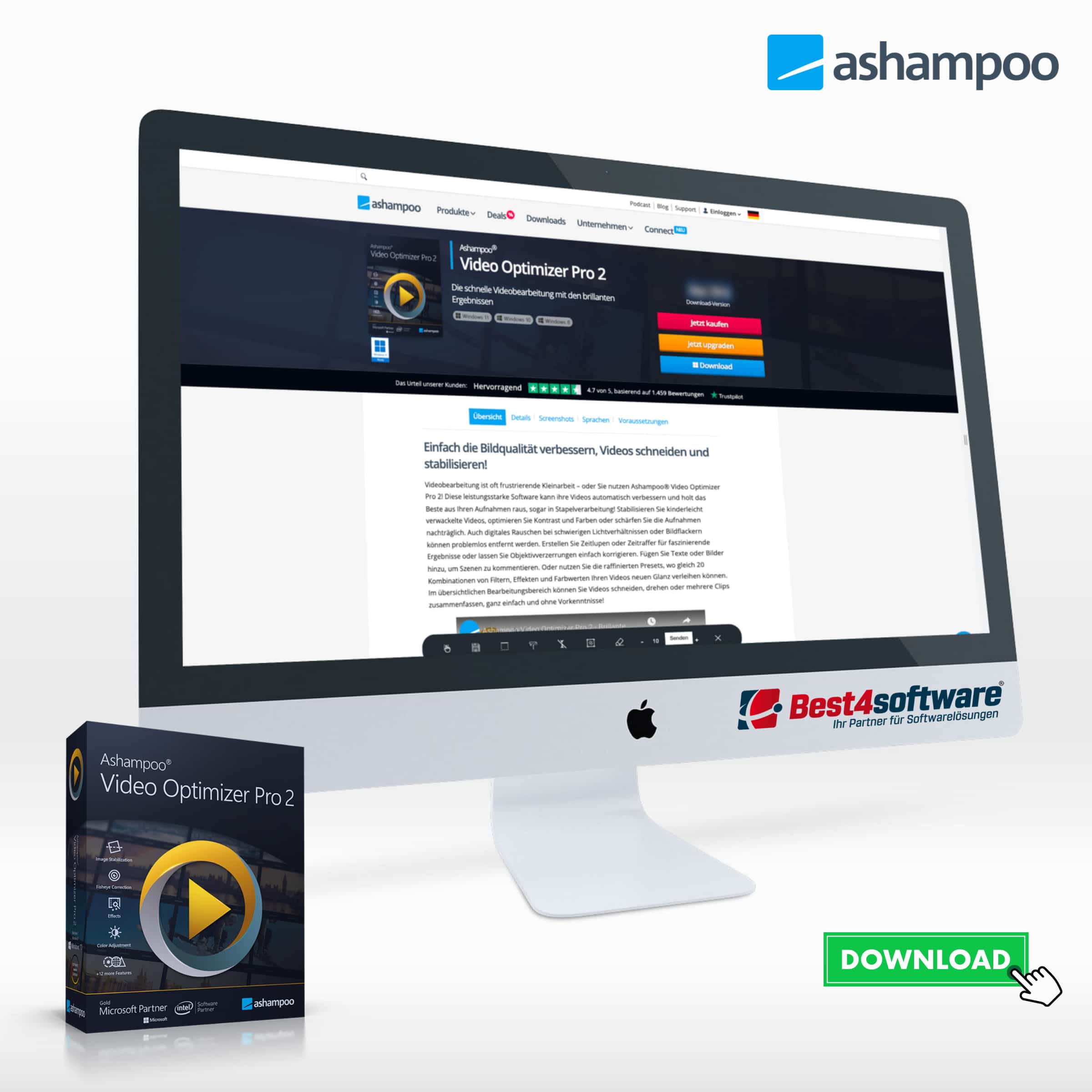 Best4software Ashampoo Video Optimizer Pro 2 ASHVOP2 19 Videobearbeitung