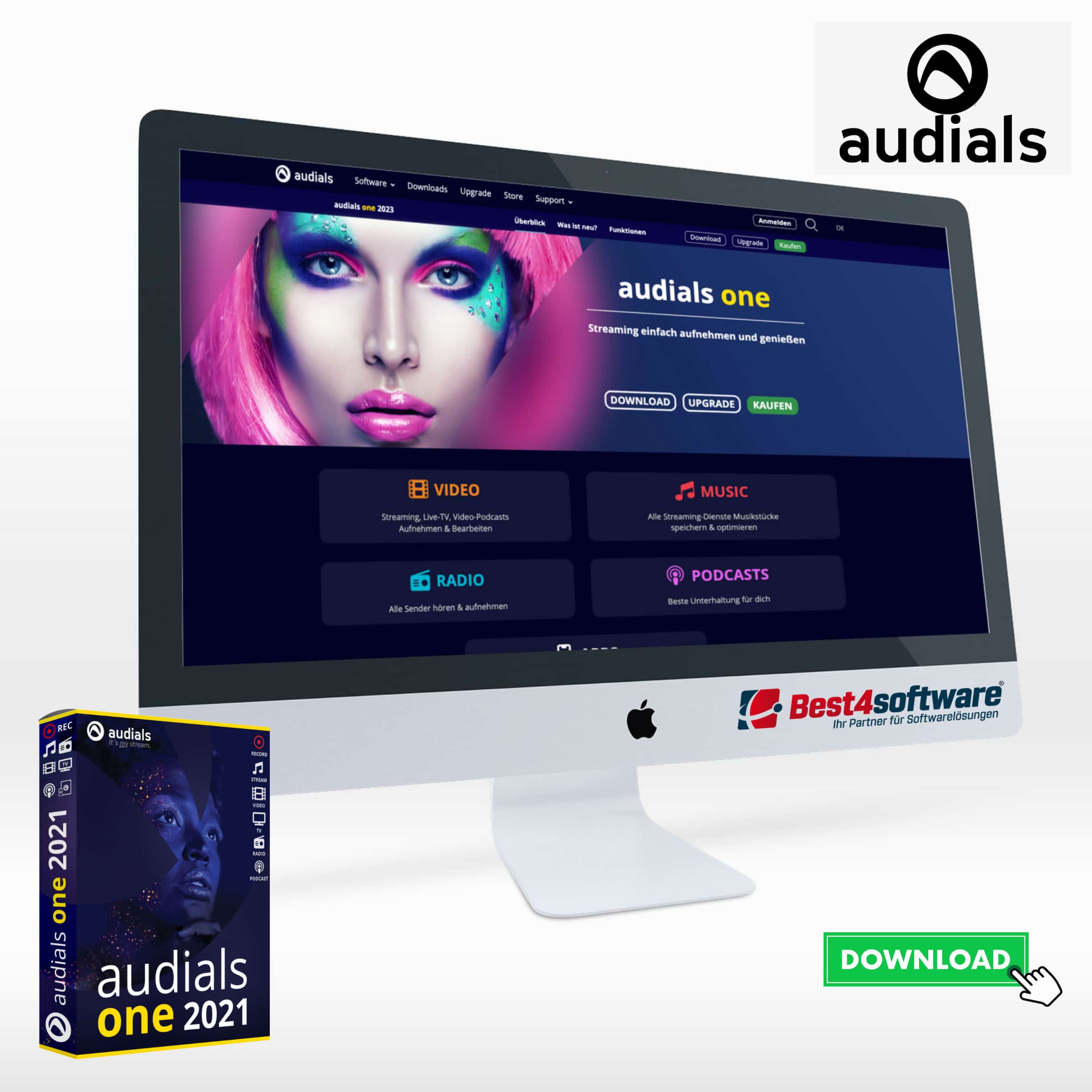 Best4software Audials One 2021 AUDONE 9 Videobearbeitung