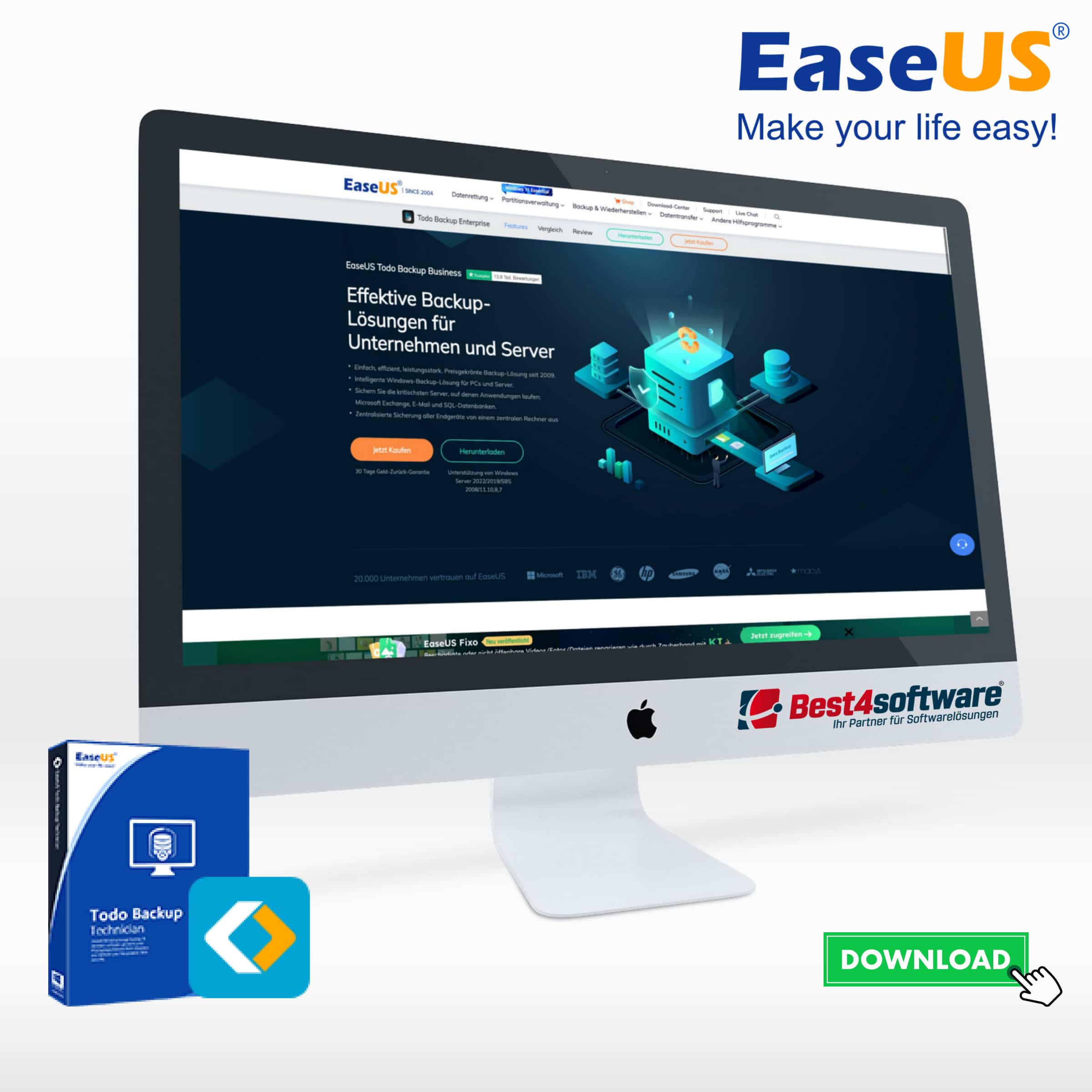 Best4software EaseUS Backup Center Technician EUSBCT1J 1099 Backup und Wiederherstellen