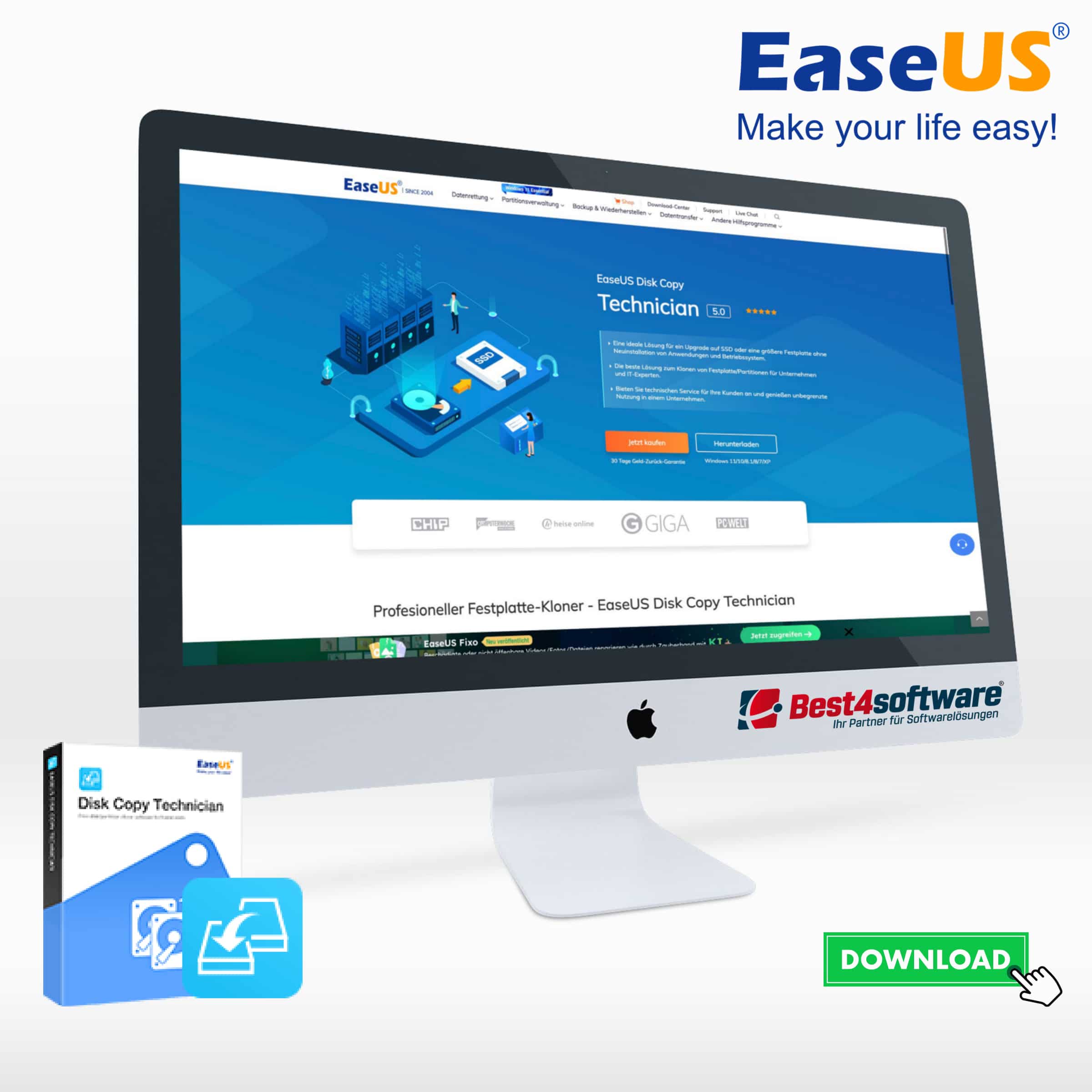 Best4software EaseUS Disk Copy Technician EUSDCTAV 44 Datenübertragung