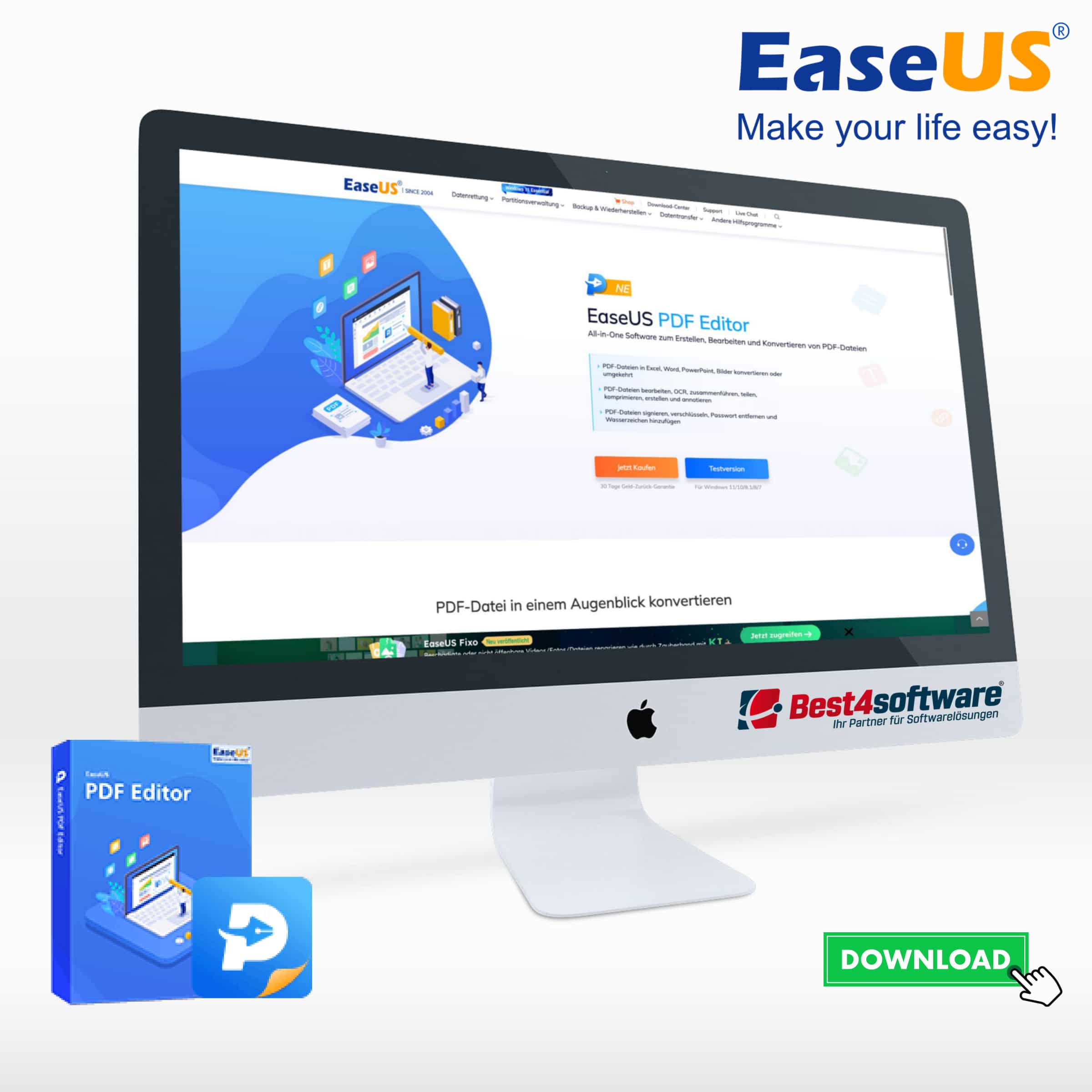 Best4software EaseUS PDF Editor EUSPDFEPC1J 39 Bürosoftware