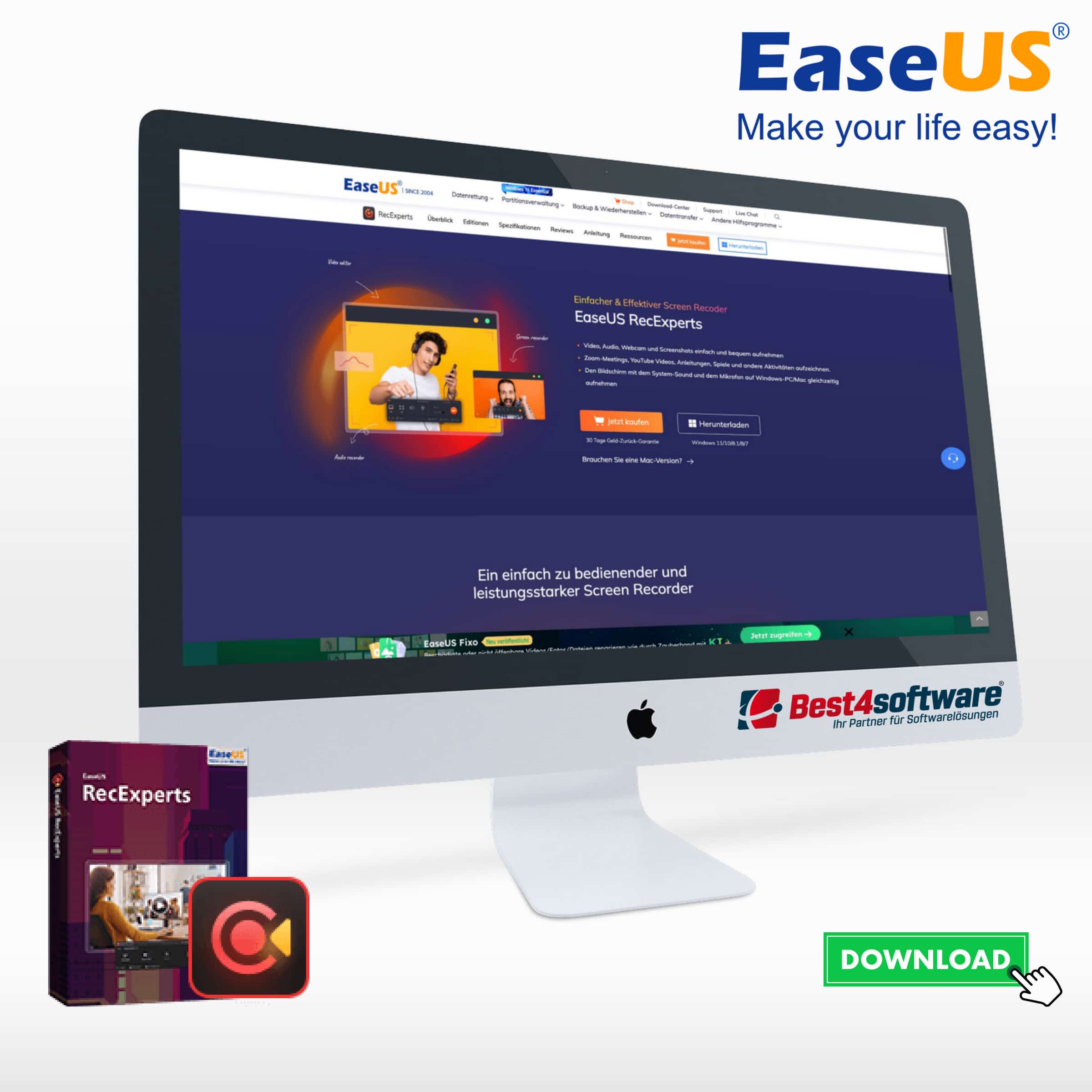 Best4software EaseUS RecExperts EUSREM1M 14 Videobearbeitung
