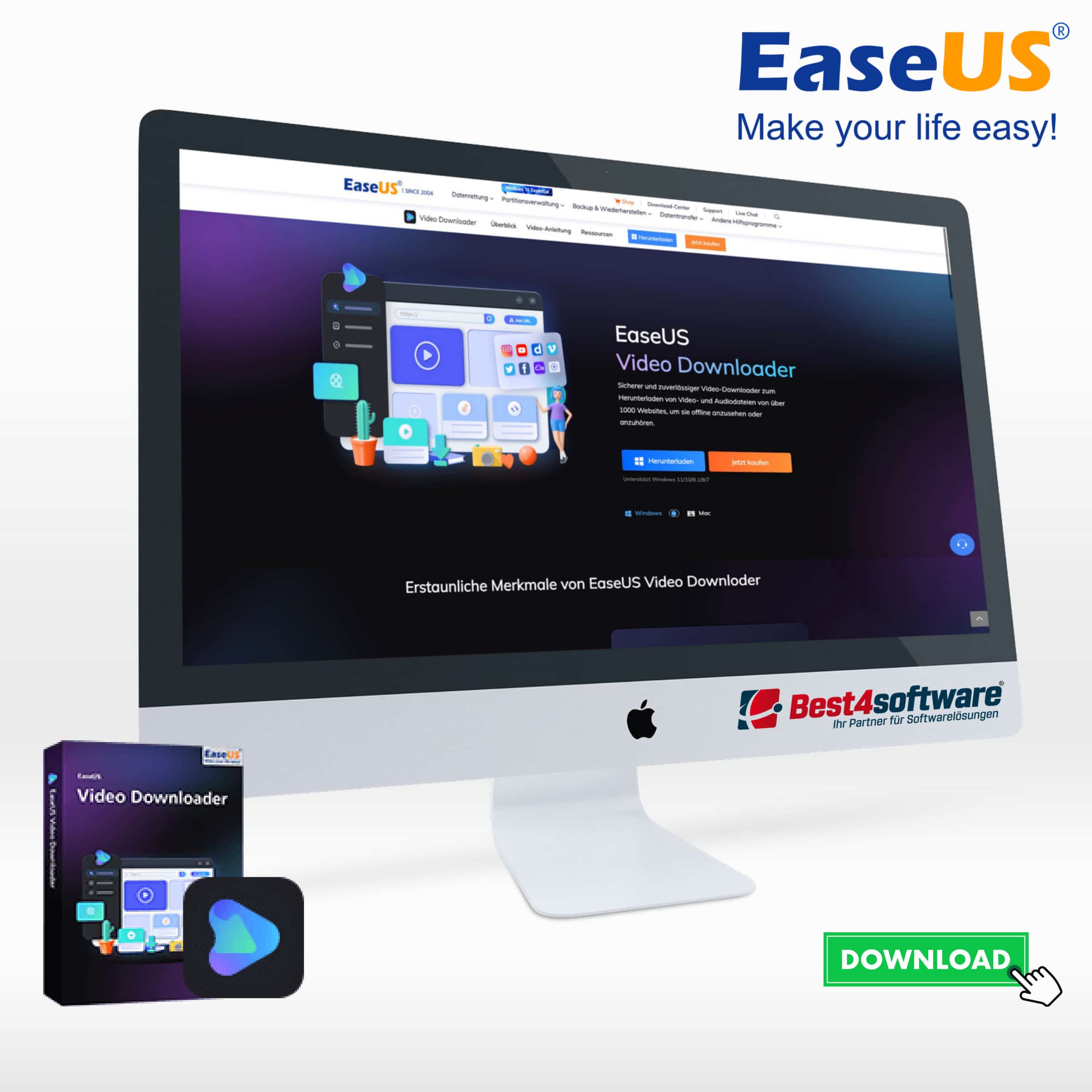 Best4software EaseUS Video Downloader EUSVDW1M 13 Videobearbeitung