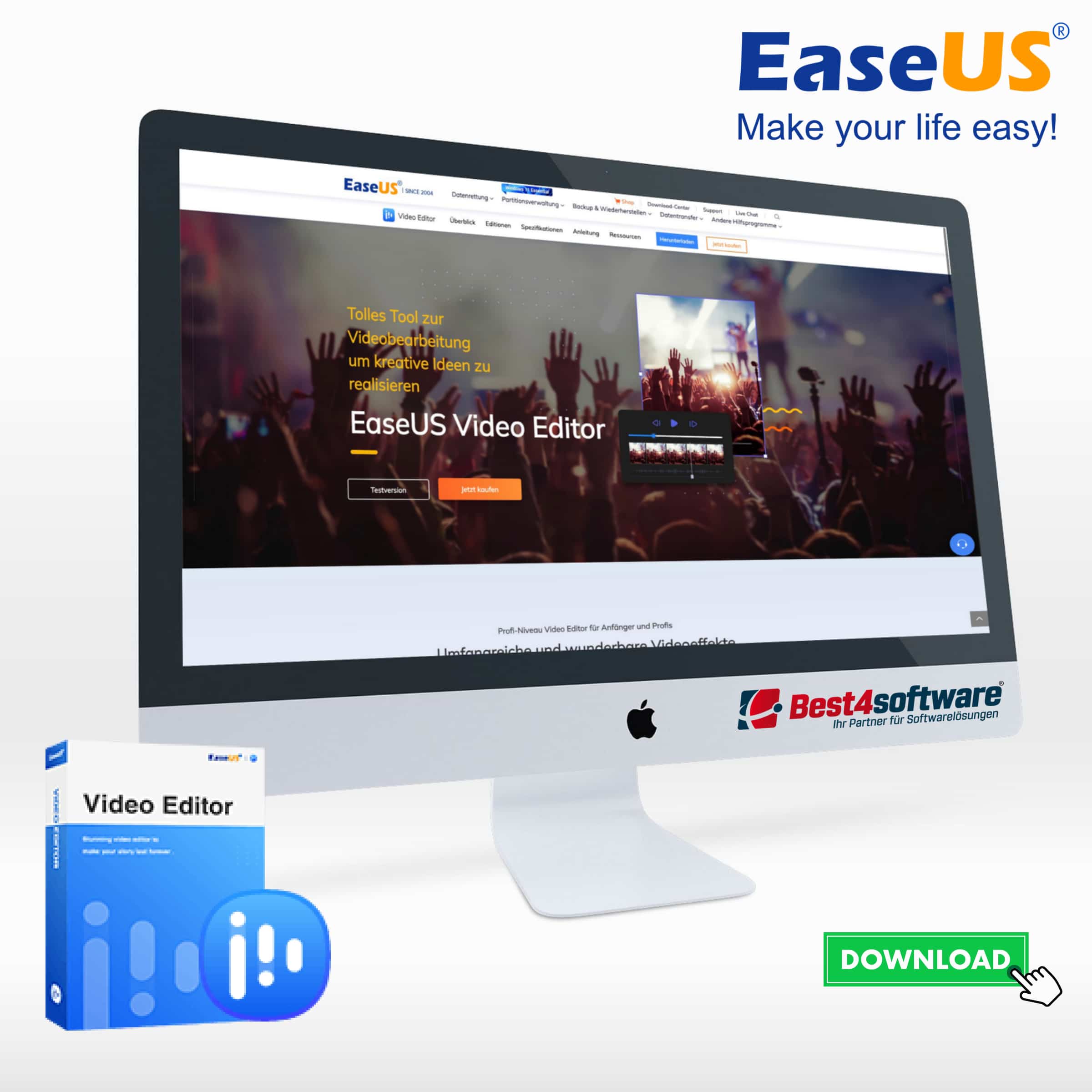 Best4software EaseUS Video Editor EUSVE1M 20 Videobearbeitung
