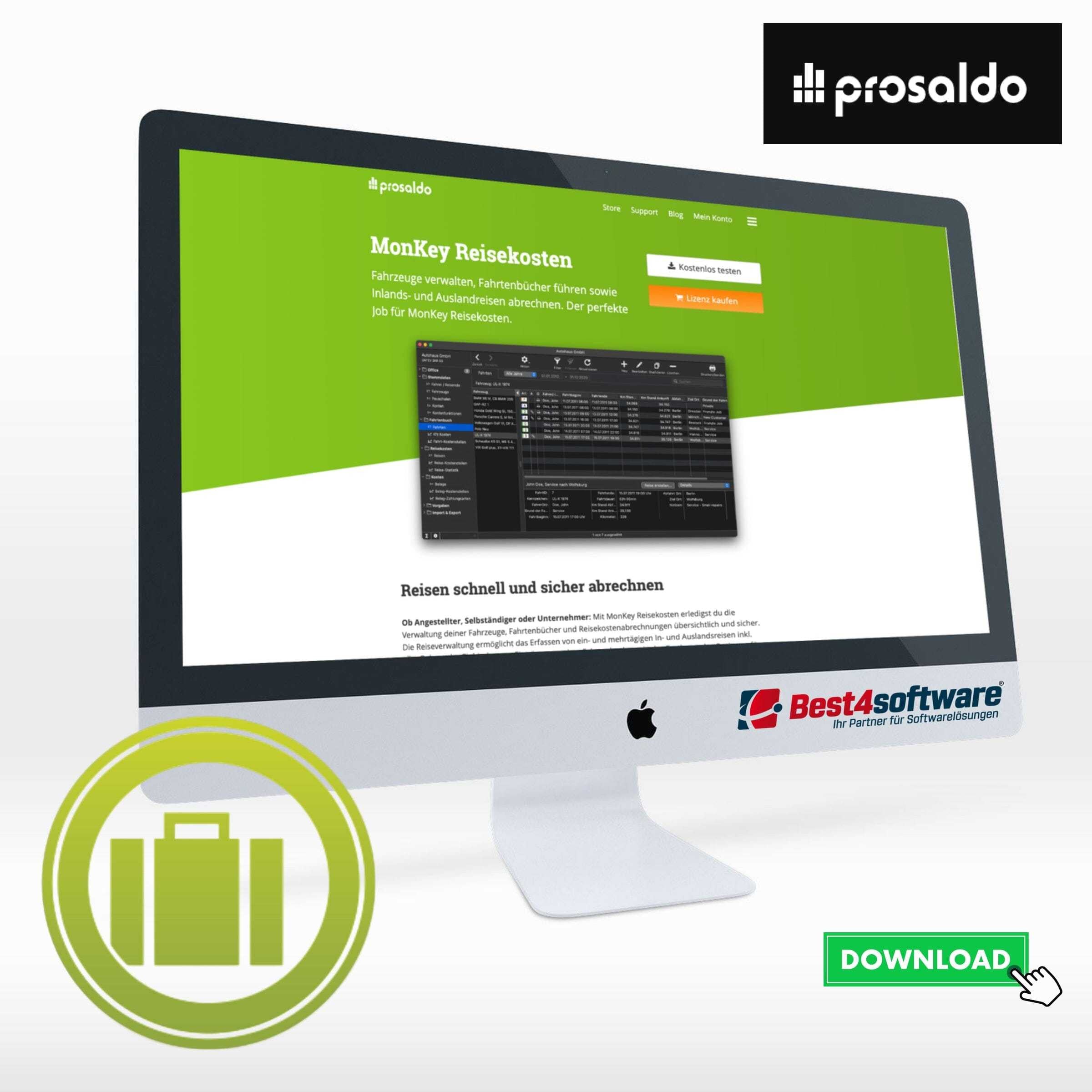Best4software ProSaldo MonKey Reisekosten 2024 PSMR24 59 Finanzsoftware